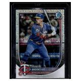 Brooks Lee 2025 Bowman Chrome Mojo #72 Minnesota Twins Baseball Card