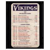 1969 Minnesota Vikings Vintage Pocket Schedule