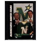 1988-89 Minnesota North Stars Official Hockey Pockey Schedule