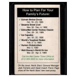 1988-89 Minnesota North Stars Official Hockey Pockey Schedule