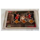RARE! Michael Jordan 3x Game-Used Floor Relics From NBA Championship Games w/ COA only 2,300 Made 2000 Upper Deck Colelctibles Numbered 0409/2,300 Basketball Card