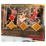 RARE! Michael Jordan 3x Game-Used Floor Relics From NBA Championship Games w/ COA only 2,300 Made 2000 Upper Deck Colelctibles Numbered 0409/2,300 Basketball Card