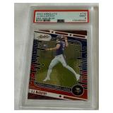 JJ McCarthy RC PSA 9 Mint 2024 Absolute Red and Blue #110 Rookie Minnesota Vikings Football Card