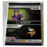 JJ McCarthy RC Relic 2024 PrizmPremier Jerseys #PJ-JJM Minneosta Vikings Rookie Football Card