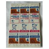 1981 American League Championship Series Phanton Ticket Set - Minnesota Twins Baseball