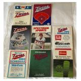 (8) Minnesota Twins Pocket Schedules 1982-1990