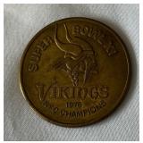 1976 Minnesota Vikings NFC Champions Super Boel XI Vintage Twin City Federal Coin