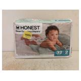 NEW HONEST CLEAN CONSCIOUS DIAPERS SIZE 2 32CT
