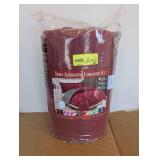NEW DOWN ALTERNATIVE COMFORTER SET SIZE F/Q MAROON