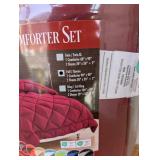 NEW DOWN ALTERNATIVE COMFORTER SET SIZE F/Q MAROON