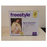 NEW FREESTYLE HYPER ABSORBENT ULTRA SOFT DIAPERS SIZE 2 56PK