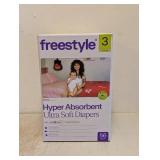 NEW FREESTYLE HYPER ABSORBENT ULTRA SOFT DIAPERS SIZE 3 56PK