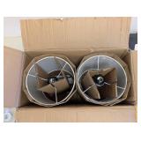 NEW STICK LAMPS WITH FABRIC SHADE WHITE 2 PACK