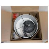 NEW CERAMIC LAMP WITH SHADE CHARCOAL