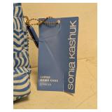 NEW SONIA KASHUK LARGE DOME CASE BLUE/WHITE