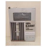 NEW 100% BLACKOUT WINDOW PANELS 2PK GRAY