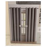 NEW 100% BLACKOUT WINDOW PANELS 2PK GRAY