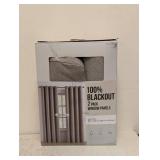 100% BLACKOUT WINDOW PANELS 2PK BROWN