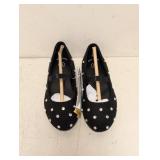 NEW CAT & JACK KIDS TRINA FLATS SIZE 10 BLACK