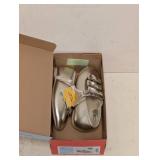 NEW CAT & JACK KIDS ELIANA FLATS SIZE 8 GOLD