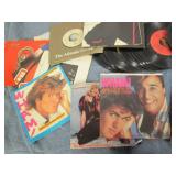 Lot of 45 records, many popular art...