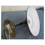 Shower head, light and towel rings...