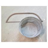 Vintage saw and wash tub...