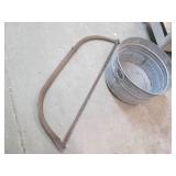 Vintage saw and wash tub...