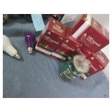 Twinkling lights and a candle...