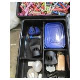 Large assortment of hair curlers...