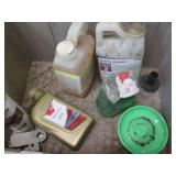 Plastic tote of automotive fluids, ...