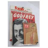 Arthur Godfrey Life Story Magazine - Family Circle - TV Guide - Motion Picture (Lot of 4)