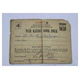 War Ration Book Four - WWII U.S. Ration Book with Stamp Pages