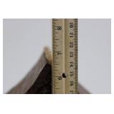 Birdhouse - Birch Bark Cottage Style with Yellow Finch Figurine 8"L x 8"W x 7"H