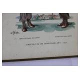 Vintage US Army Infantry Set - 6 Antique Military Wall Decor (1814-1950) 12" x 9"