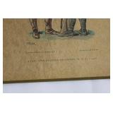 Vintage US Army Infantry Set - 6 Antique Military Wall Decor (1814-1950) 12" x 9"