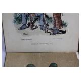 Vintage US Army Infantry Set - 6 Antique Military Wall Decor (1814-1950) 12" x 9"