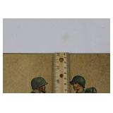 Vintage US Army Infantry Set - 6 Antique Military Wall Decor (1814-1950) 12" x 9"