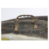 Decorative Painted Wooden Fish Sculpture - Green/Blue Speckled Display Model 33"L