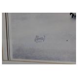 Al Agnew Wolf in Snow Framed Print, 1991 27" x 21"