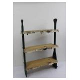 Vintage Nautical 3-Tier Wall Shelf with Oar Accent and To Life Boats Sign