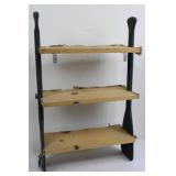 Vintage Nautical 3-Tier Wall Shelf with Oar Accent and To Life Boats Sign