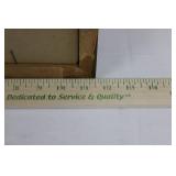 Framed Vintage Pin-Up Calendar Print - Santa Girl in Red Velvet Dress, December 14.5" x 11.5"