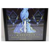 Minneapolis Burlesque Festival Poster - Framed (October 3-6, 2019) 18.5" x 12"