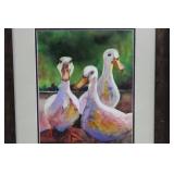 Framed Art Prints Set - Duck Portraits, Orange Lily Close-Up & Country Sampler Many Sizes