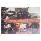 Wells Fargo & Co Overland Stage Framed Print - Western Horse-Drawn Stagecoach Scene 36" x 24.5"