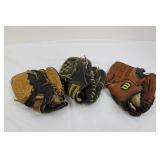 Franklin, Mizuno, Wilson Baseball Gloves (Lot of 3)