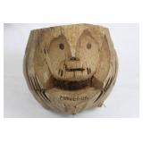 Wooden Carved Monkey & Owl Figures (Lot of 2)