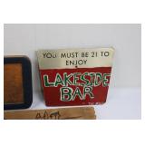 Bar Signs (Lot of 7) Lakeside, Canadian Club, Beer Garden & I Love This Bar