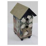 Birdhouse on Wheels - Floral Tulip Cottage Decor